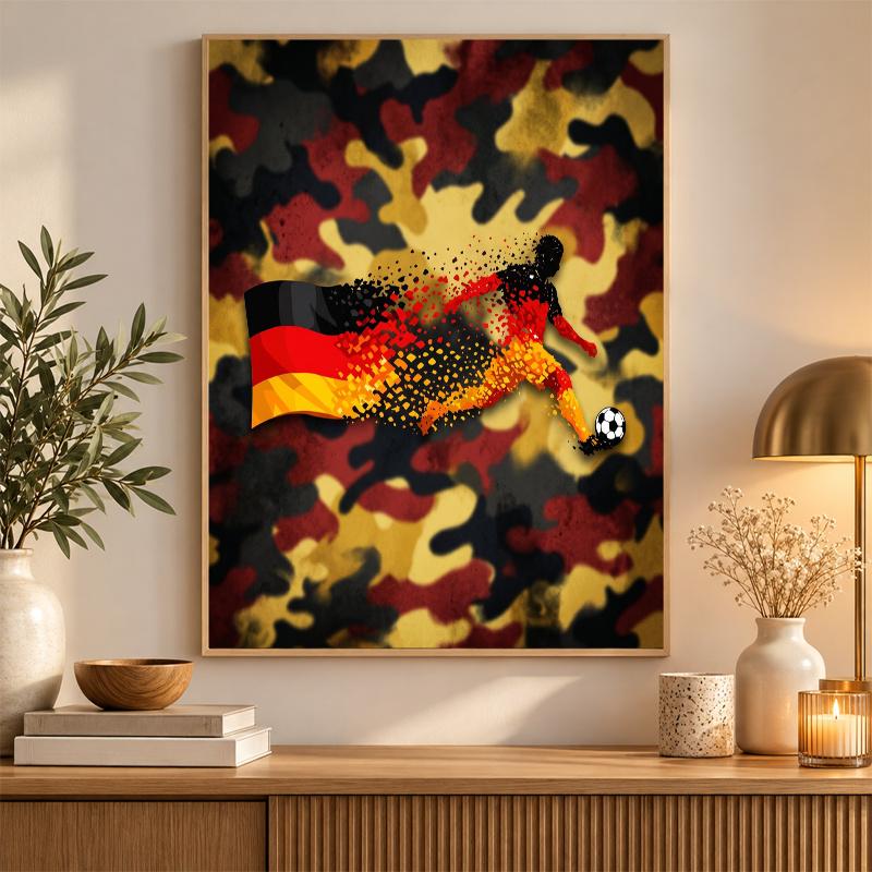 Germany Football Diamond Painting Kit 5D Full Drill DIY Diamond Mosaic Wall Art Home Decor