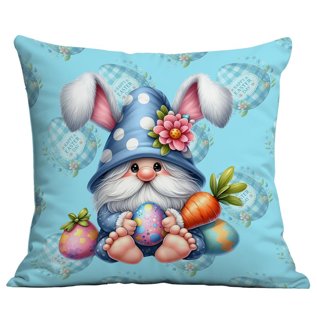 Easter Pillowcase Cute Elf Rabbit Easter Egg Cushion Pillowcase