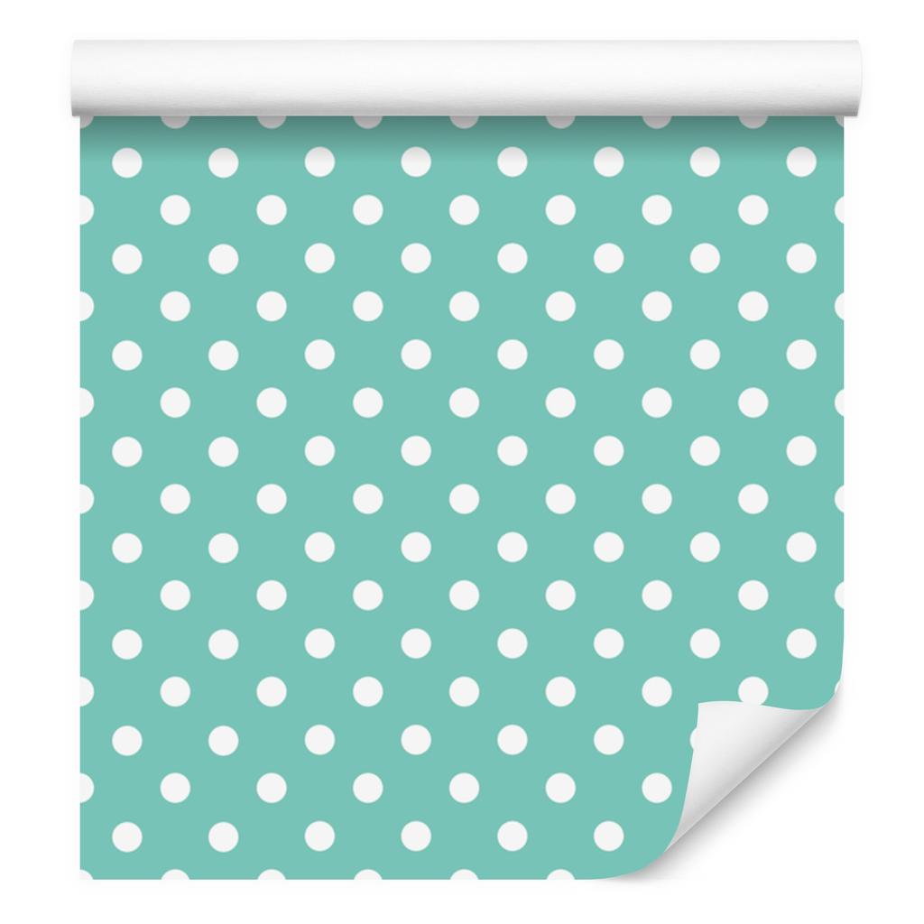 Mint and Sea Dots Wallpaper, Mint Background for Living Room and Bedroom 50x1000