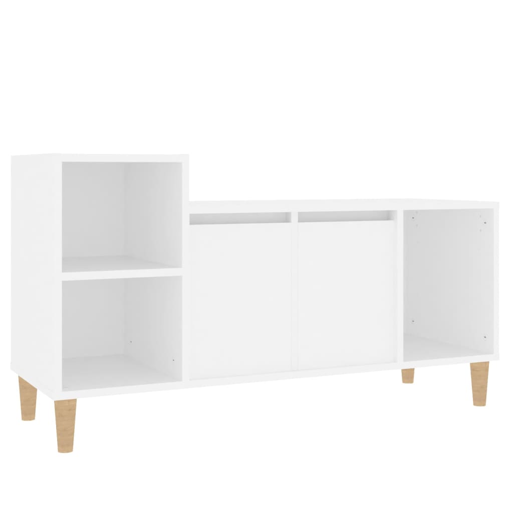 TV Stand in White 100 x 35 x 55 cm Engineered Wood