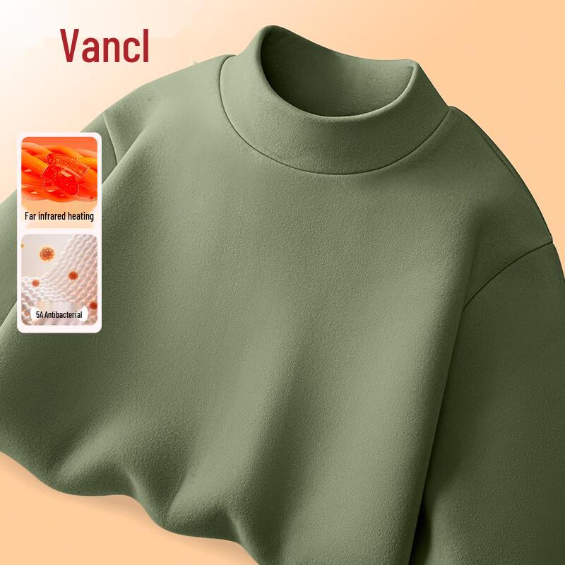 VANCL Men s Thermal Double-Sided Fleece Semi-High Collar Long-Sleeve T-Shirt L