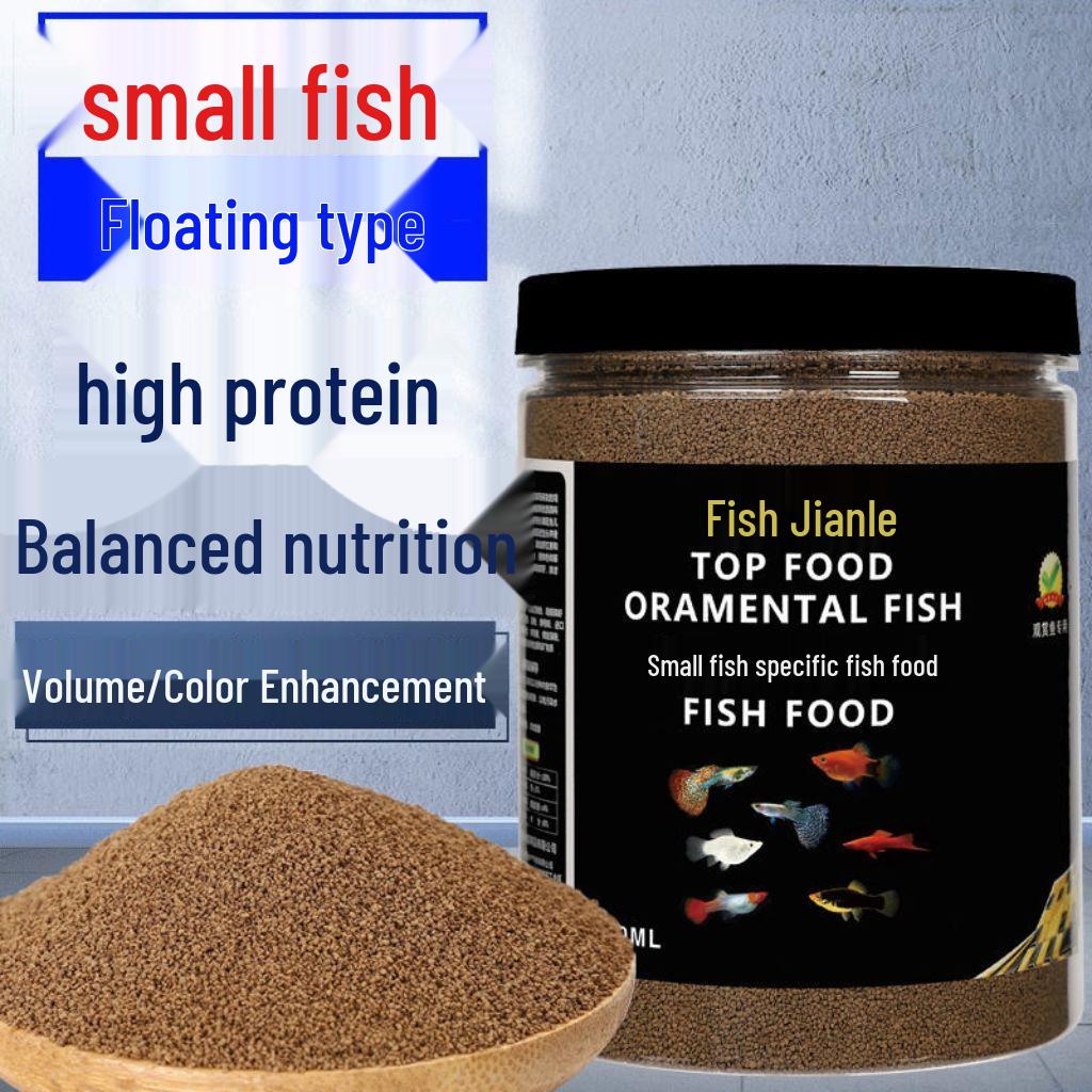 Floating Small Particle Fish Food for Guppy, Zebra, Betta, Goldfish, & Tropical Fish