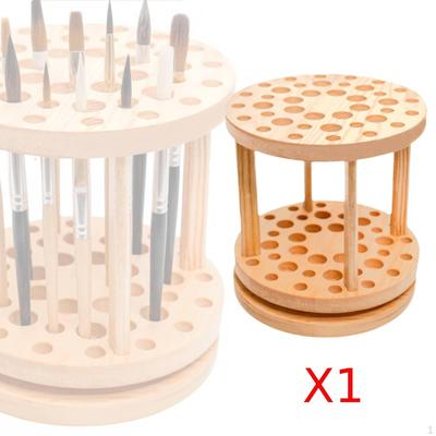 Rotating Paint Brush Holder Organizer Easy Assembly Art Supplies Pencil Home