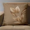 1 Pieces Brown Pillow With Leaf Pattern For Home Decor Polyester Pillowcase, Sofa Decorative Cushion Cov Headboard Pillow