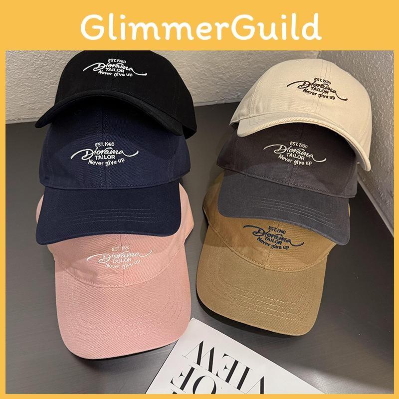 Letter Baseball Embroidered Cap Female Wide Brim Breathable Fabric Daily Use