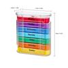 Scatola per pillole da 7 giorni alla settimana. Cassetto portatile per riporre le pillole. Custodia per dispenser per compresse medicinali con 28 griglie