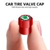 Car Sticker 2025 Hot New Sporty Aluminum Car Wheel Tire Valve Caps Tyre Rim Stem Covers Airdust Waterproof For Skoda Universal V