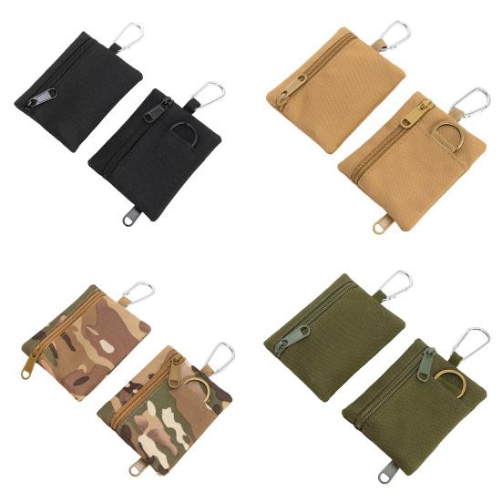Tactical Keychain Pouch Zippered Coin Purse Military Mini Size Belt Gear EDC Pocket