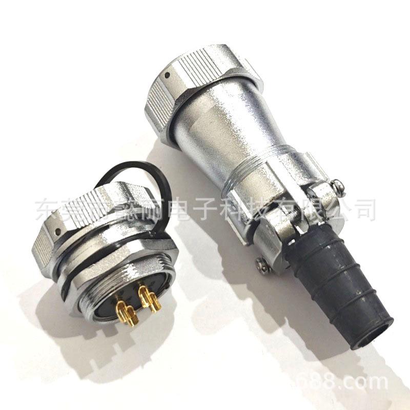 WY24 Waterproof Aviation Plug Round Flange Socket J234579810 Pin 19-Core Industrial Connector