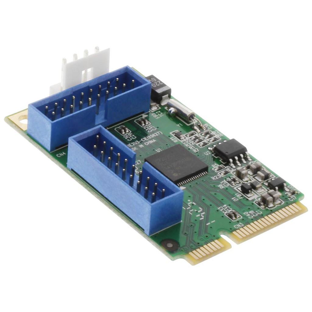 DIGITUS Carte PCIe USB 3.1 Gen 2 - 2 Ports USB-C + 3 Ports USB-A - Jusqu'à 10 Gbps - Plug & Play