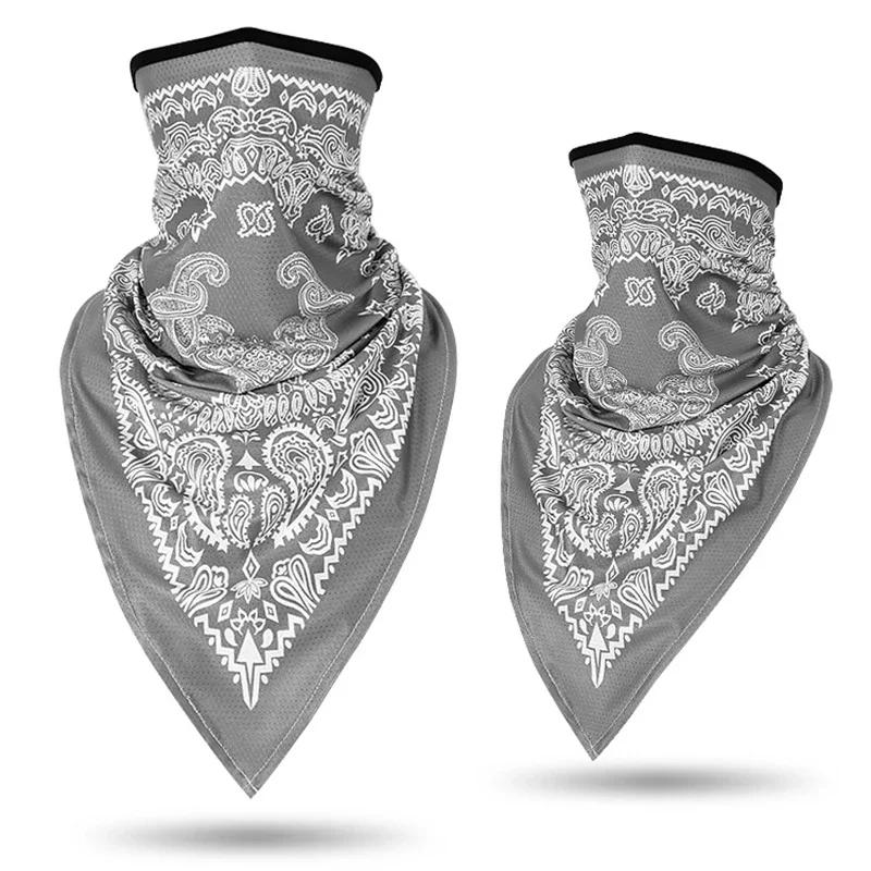 Multifunctioneel Bandana Mask Zwart Wit Hip Hop Bandana Wikkel Paisley Nieuw IJszijde Buis Nekwarmer Wandelen Driehoekige Sjaal One Size gray