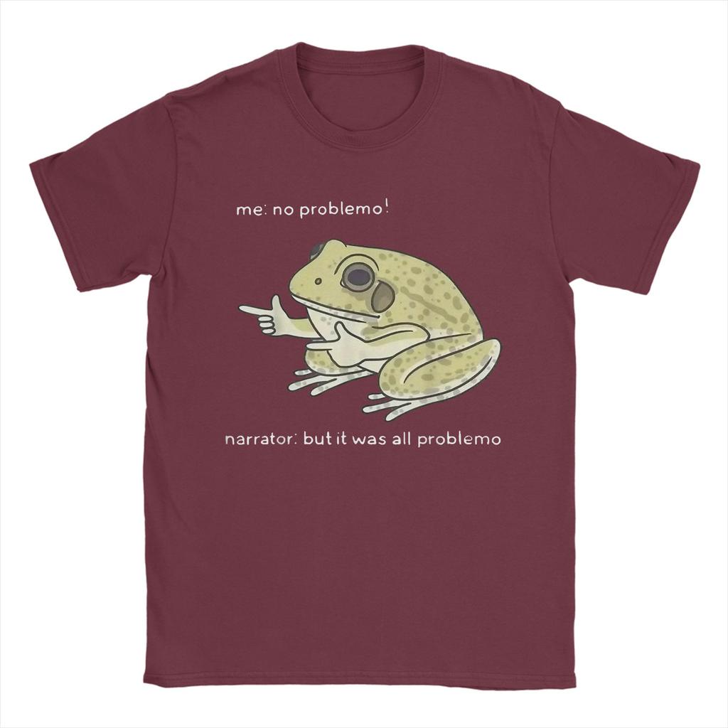 Frog Me No Problemo Narrator But It Was All Problemo T-Shirt Herren Streetwear T-Shirts Sommer O-Neck Tees Große Größen