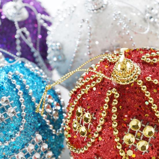 Christmas Balls Pendants Rhinestone Anti-deformed Decoration Holiday Gift Festival Balls Pendants Party Supplies