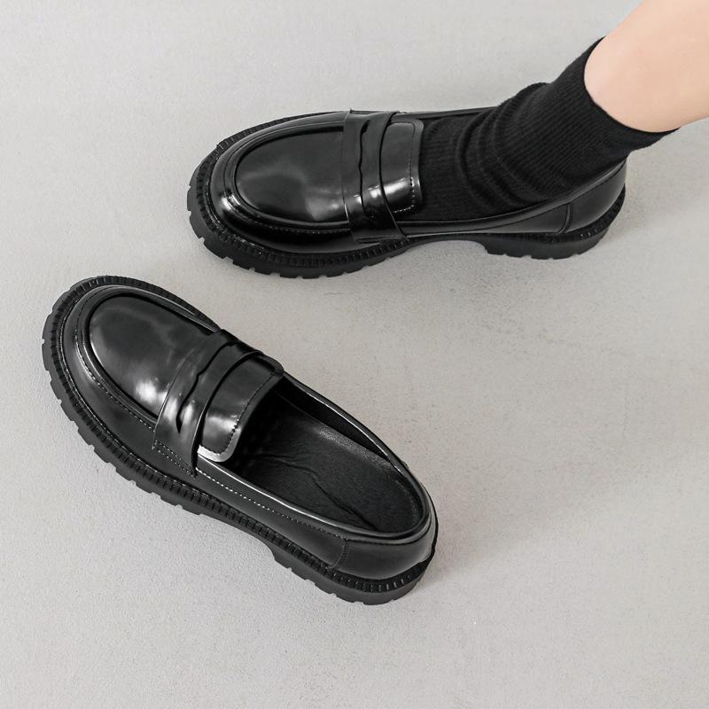 

Цельная коровья кожа~ натуральная кожа женские туфли на платформе весна-осень новая обувь на маленьком каблуке, туфли-лодочки 40