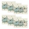 Pumpkins Eucalyptus Leaves Fall Placemats Set of 4, 12x18 Inch Autumn Thanksgiving Holiday Table Mats for Party Kitchen Dining Decoration