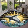 Marinelife Round Area Rug,Carpet Rug for Living Room Bedroom Sofa Playroom Decor,Non slip Floor Mat