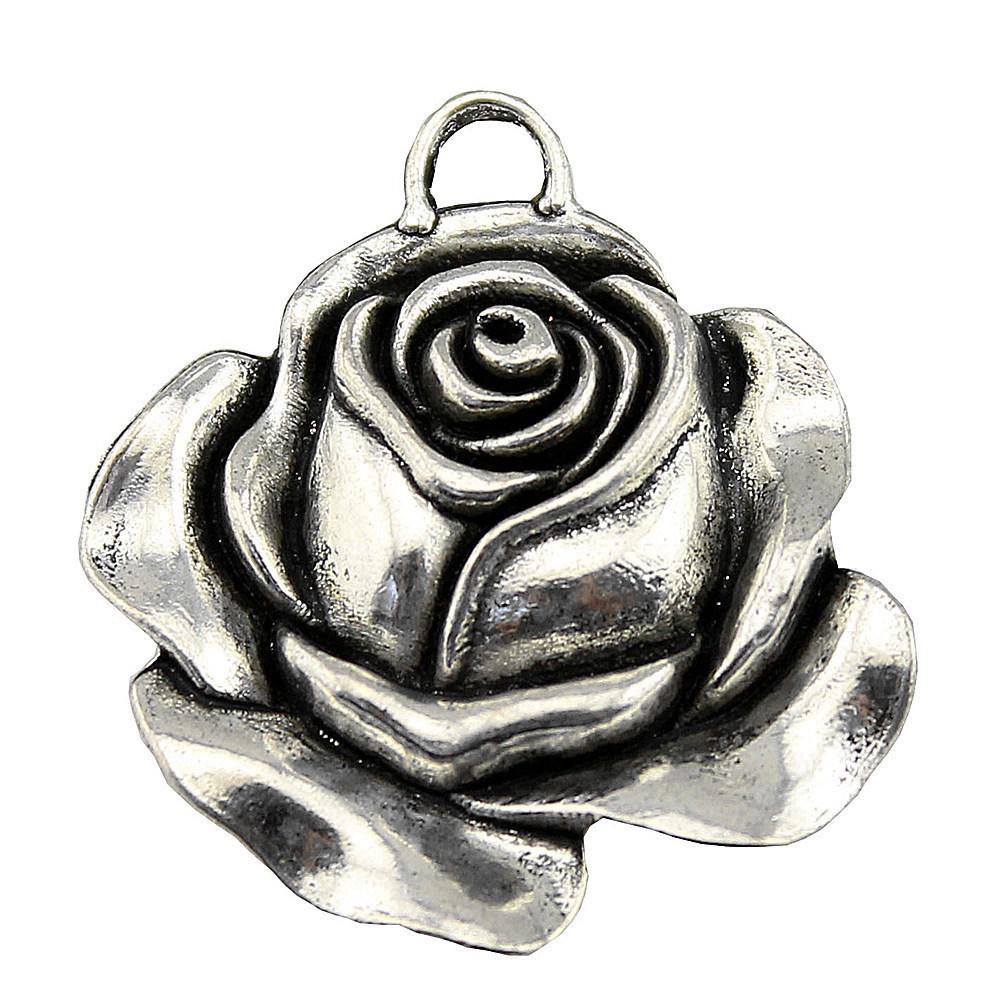 Roses Lotus Flower Charms Sunflowers Pendants For Floral Themed Jewelry Making