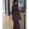 Early Autumn Set: Ice Silk Camisole Dress with Skirt, Jacket, and Cape