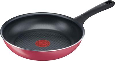 Tefal Frying For Gas Fire Free of Harmful Substances Such As Red Frying Red B55904 Pan, 24cm, Only, PFOA, Non-stick, Long-lasting "Cranberry Pan"