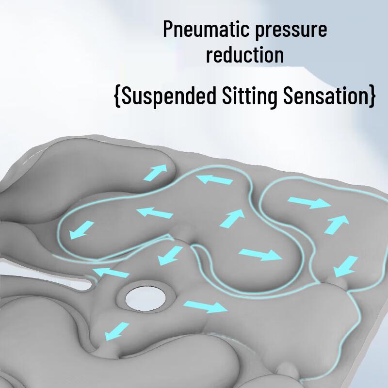 HEZHENG Ergonomic Inflatable Lumbar Support Cushion CN plug (adapter included)