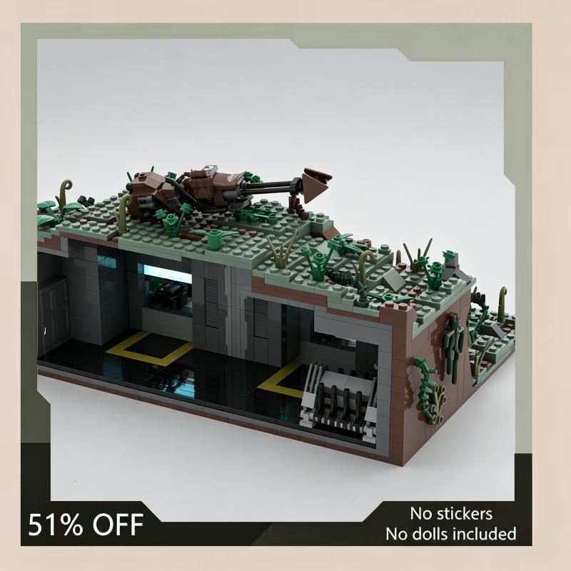 1049PCS Forest Outpost MOC Building Blocks Sci-Fi Architecture DIY Assembly Creative Toy Collection Display Educational Gift