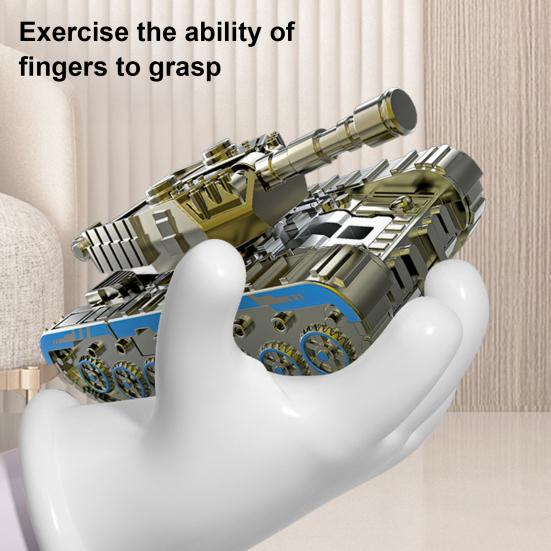 Transforming Robot Tank Spinner Toy Stress Anxiety Relief Simulated Tank Spinning Toy Kids Teens Adults Fingertip Gyroscope Fidget Toy