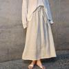 A-line Skirt Spring Summer Loose-fitting Casual Simple Women Elastic Waist Skirts