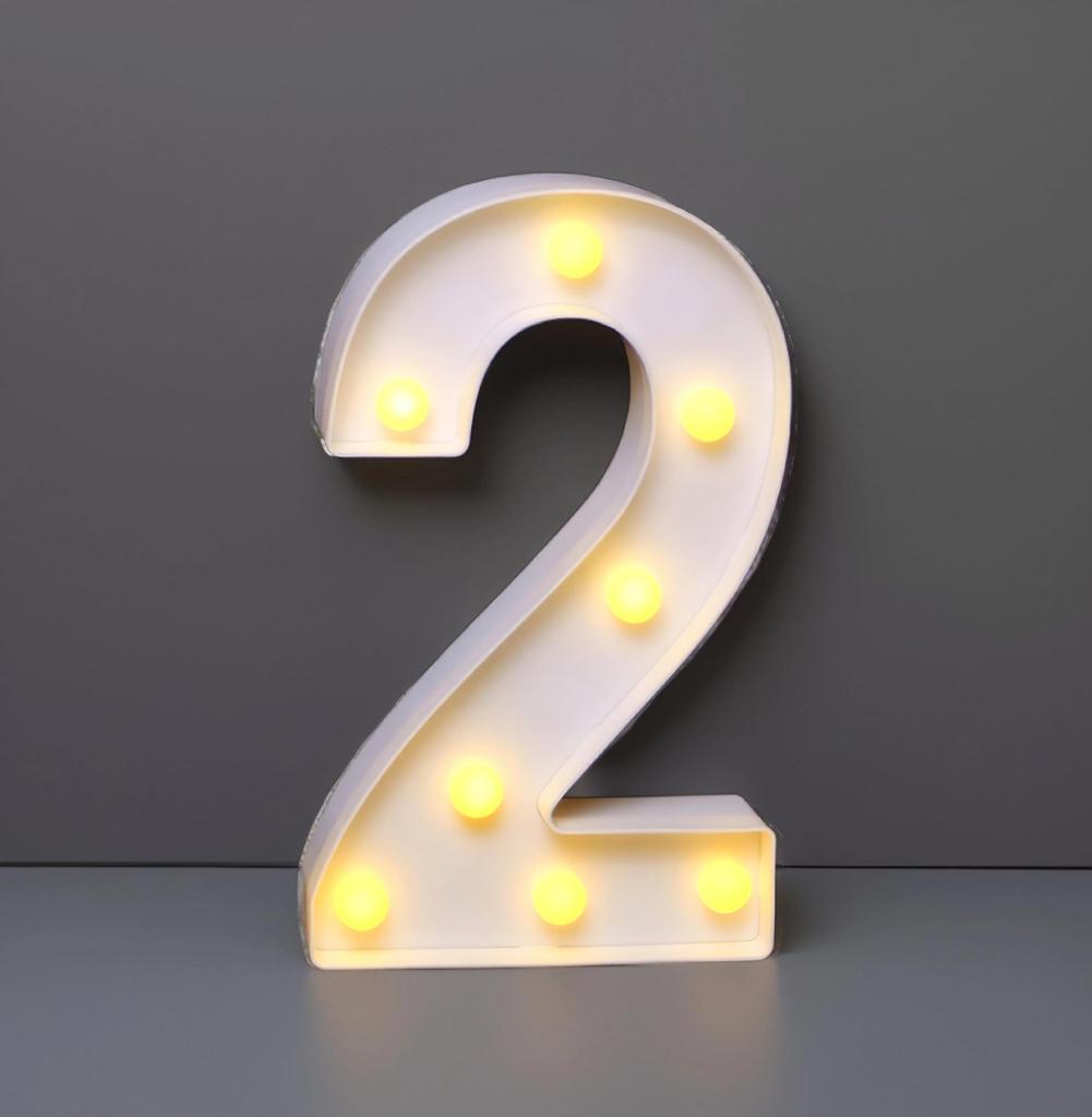 22cm LED Letter & Number Lights for Events - Perfect for Birthdays & Proposals.