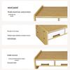 Beifang Bamboo Monitor Riser with 3 Storage Drawers