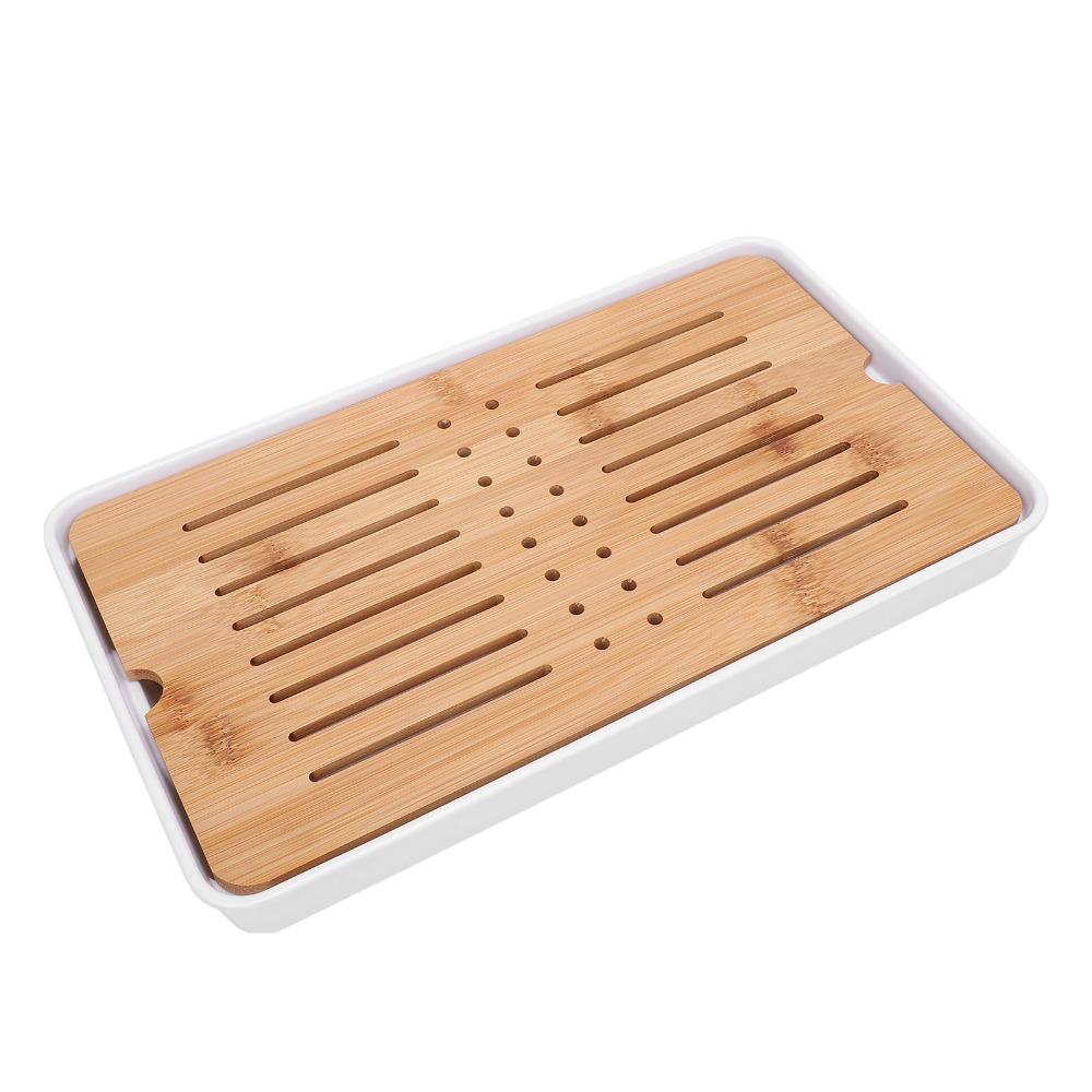 Bambusoideae Material Tea Serving Tray Water Storage Drainage Kung Fu Tea Tray For Bar Counter