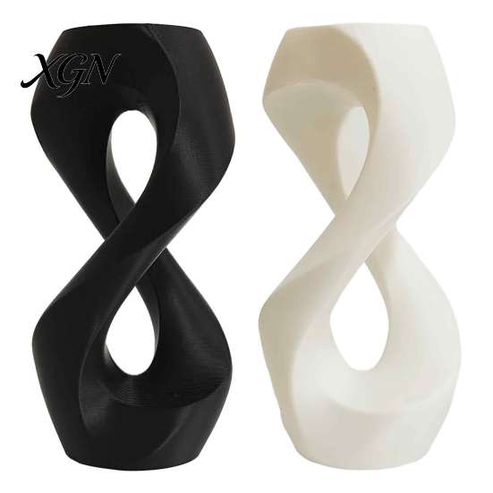 High End Shelf Decor Minimalist Abstract Sculpture, Modern Geometric Art Ornament, 3D Printed Sculpture Desktop Statue for Home Living Room