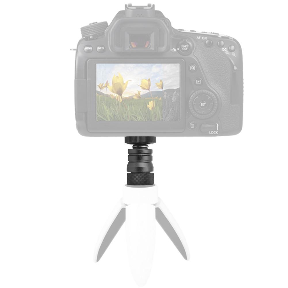 Quick Release Plate Small Ballhead Hot Shoe Mount Base for Monitor Camera Camcorder