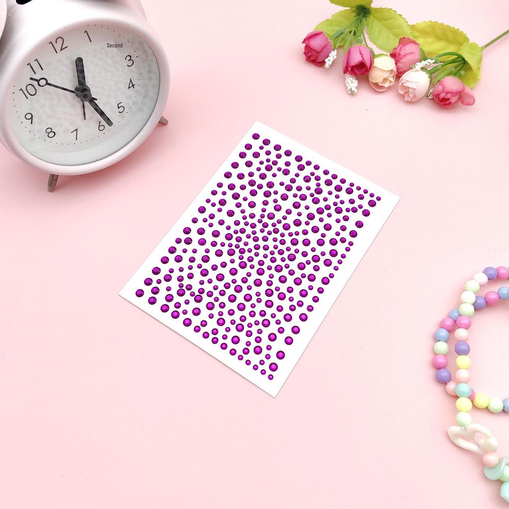 DIY Acrylic Rhinestone Face Stickers - 15 Color Set for Makeup & Stage Use