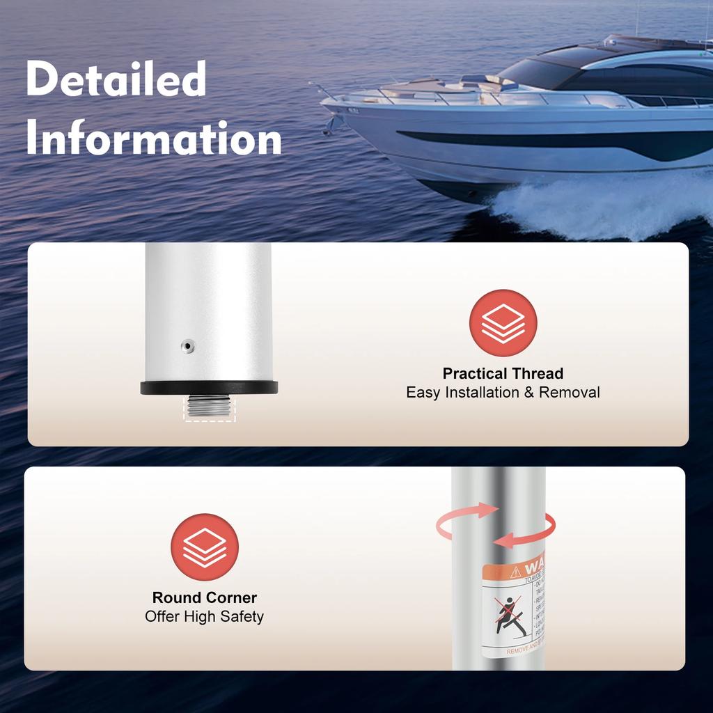 Wohnmobil Boot Marine Wohnwagen Boot Tisch Höhe Verstellbar Tischfuß 22-28" mit 4 Becherhaltern Rechteckig Wohnwagen für Wohnmobil Marine Boot