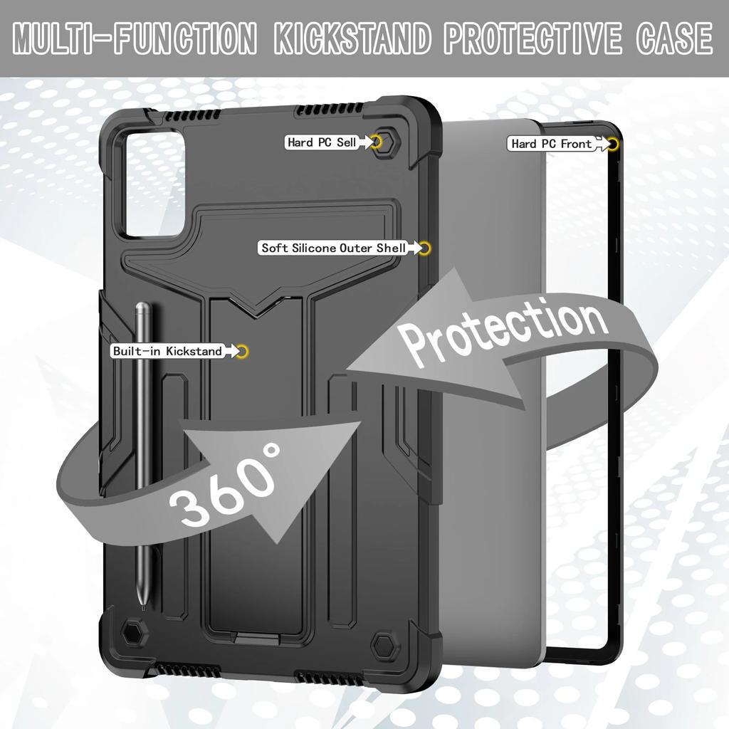 Armor Tablet Case for Tab M11 TB331FC TB330FU Xiaoxin Pad Shockproof Soft Silicone Stand Cover with Pen Slot