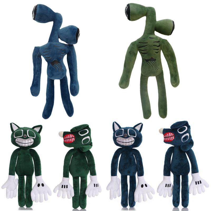Siren Head Horror Plush Toy With Crooked Neck In Green Color