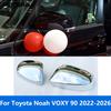 For Toyota Noah VOXY 90   2024 2025 2026 Carbon Fiber Rearview Side Door Mirror Cover Trim Protection Cap Accessories