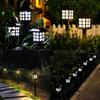 Mini Solar LED Garden Lights Stainless Steel Outdoor Solar Power Pathway Lights Yard Driveway Landscape Lights