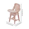 Dollhouse High Chair Wood Highchair Unfinished Miniature for Hobbyists,