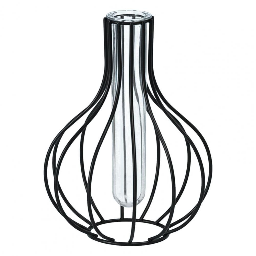 Vase Cadre Métallique Arrangement Floral Fer Décoratif Vase Hydroponique Décor de Bureau