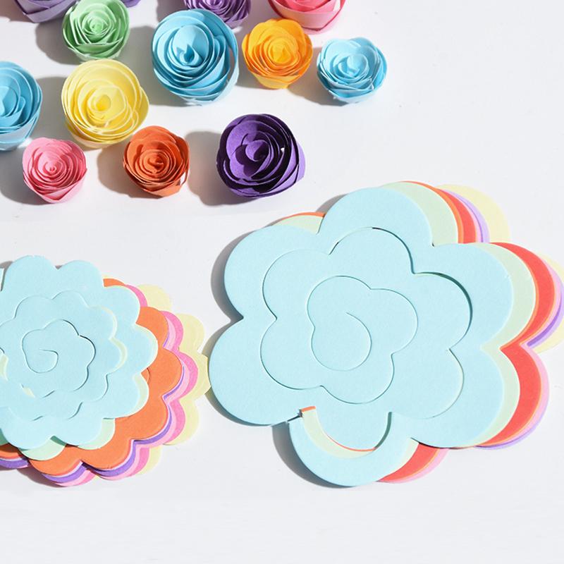 20/40PCS Rose Quilling Paper Strips Colorful Handmade Origami for DIY Art Craft Paper Flowers Decorating Gifts Color Origami ZYF
