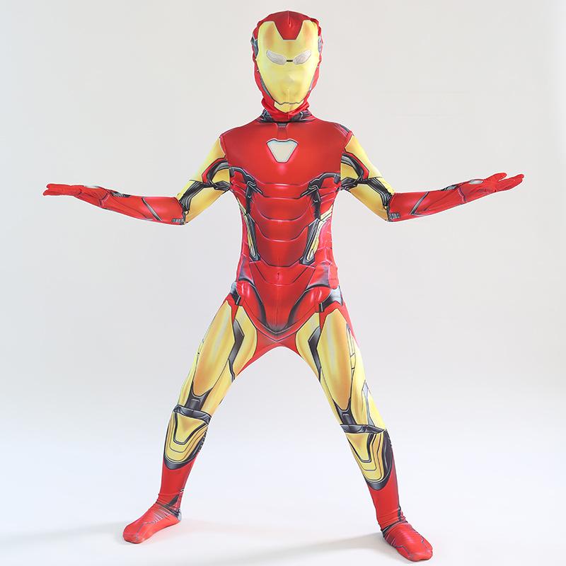 Spider-Man children's cos suit brand new day red and blue battle suit Peter Parker tights onesie cosplay
