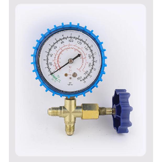 CT-466AL Air Conditioner Refrigerant Pressure Gauge Service Kit for R12/R22/R134a/R502 with Adapter Hose with Adapter