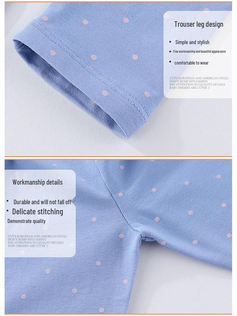 Autumn Knit Leggings for Girls - Long Pants for Children