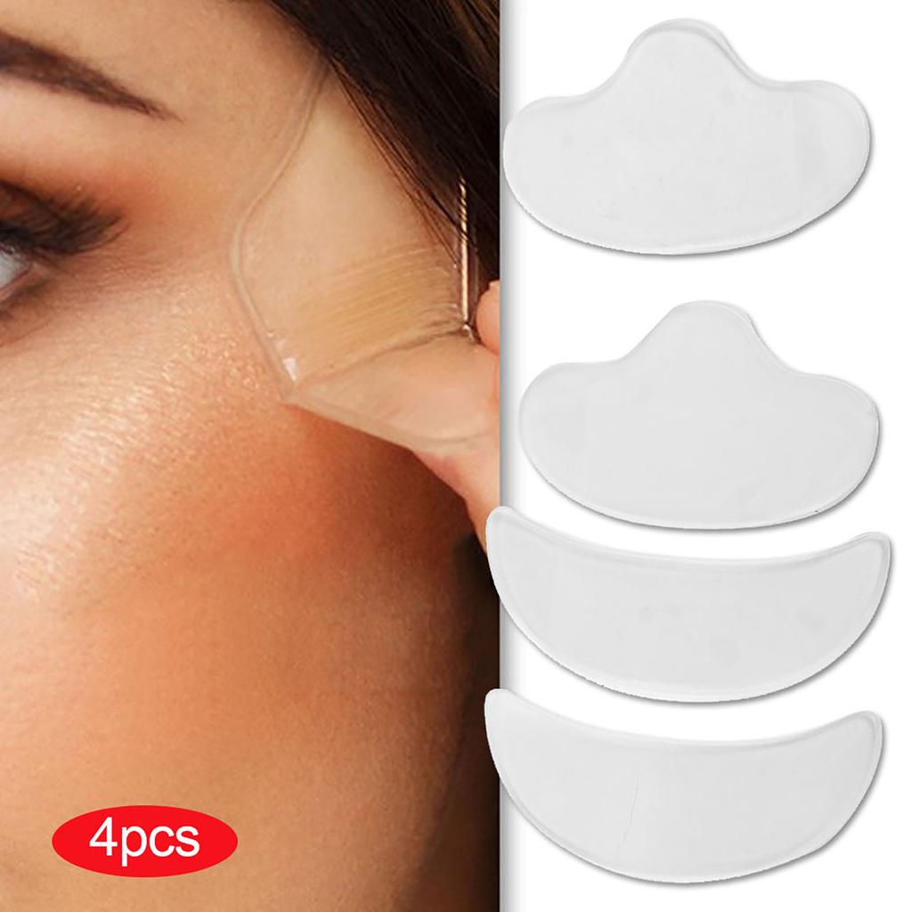 Silicone Face Lifting Sticker Wrinkles Compressing Patches for Forehead Face 4pcs