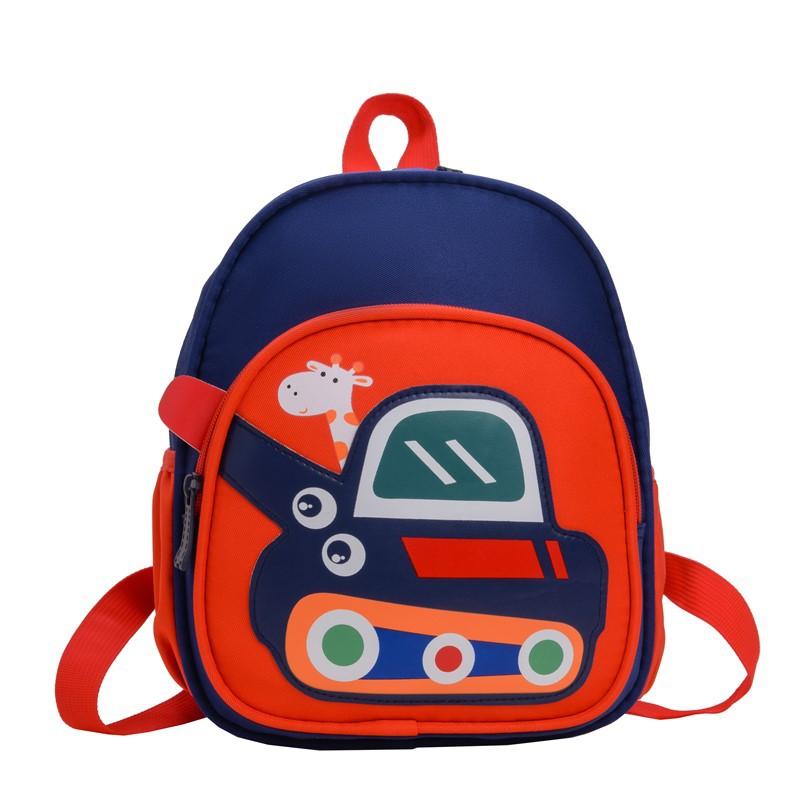 Kindergarten Small And Medium Class Baby Schoolbag Cartoon Cute Small Excavator Boys And Girls Backpack Children'S Backpack