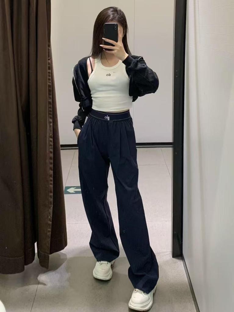Women's AIO Yoga Pants: High Waist, Straight, Casual, Loose Wide-Leg, Versatile, Quick-Dry Sports Pants