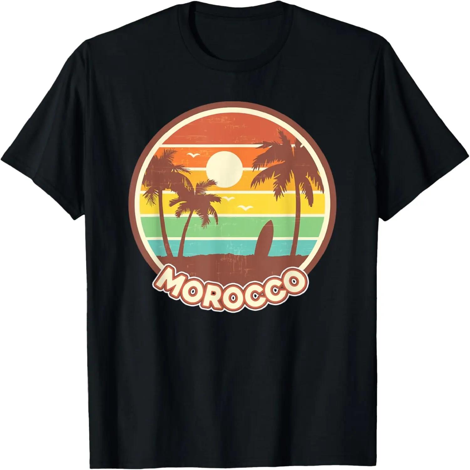 Morocco Beach Cool Retro Surf Souvenir Surfing Gift T-Shirt S