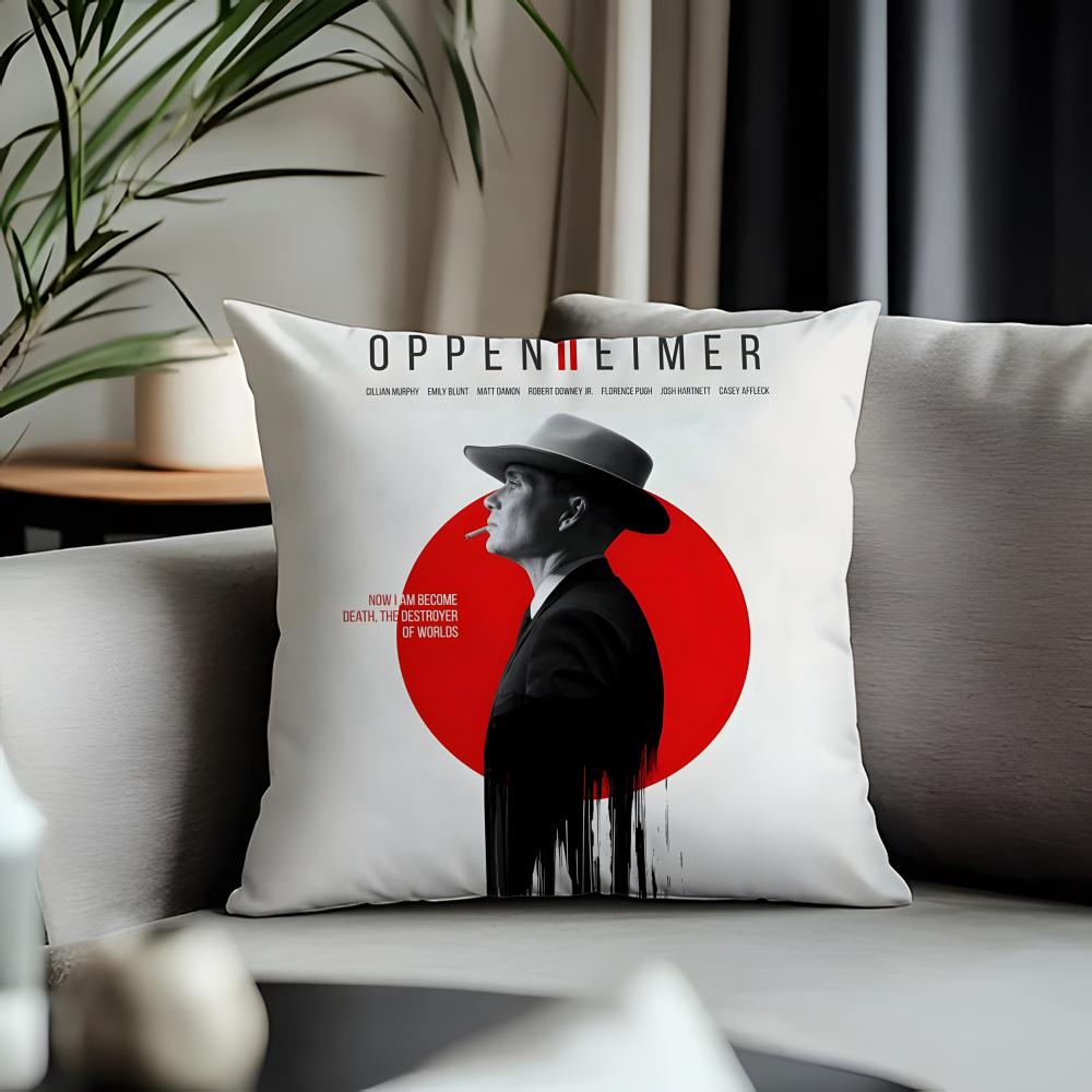 Fashion OOppenheimerful Cushion Cover Antidustmite Pillowcase Invisible Zipper Silky Short Plush Sofa Cushion Cover