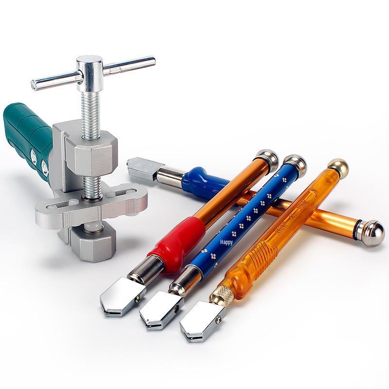 Diamond Glass Cutter & Scraper for Thick Tiles - Multi-Functional Roller Head Tool